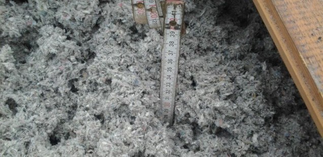 Einblasdämmung 28 cm für Flachdach